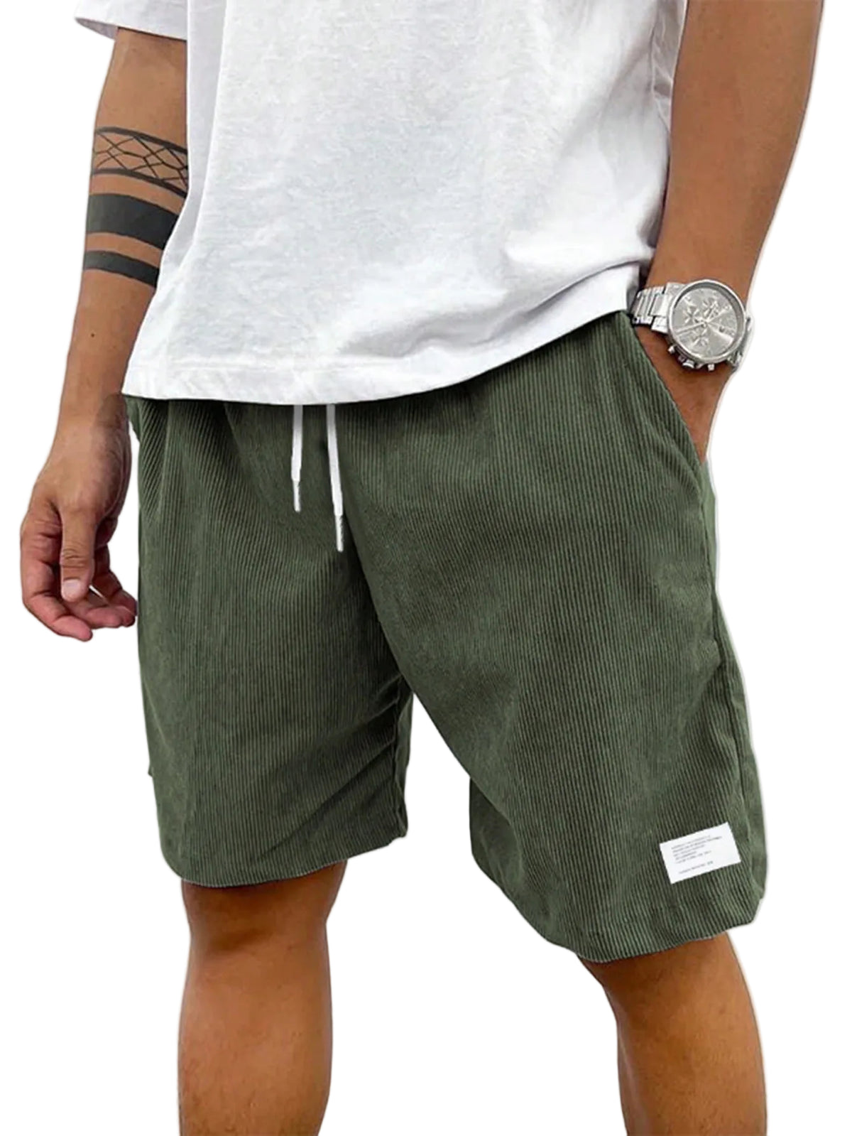 NOA Knee-Length Polyester Shorts