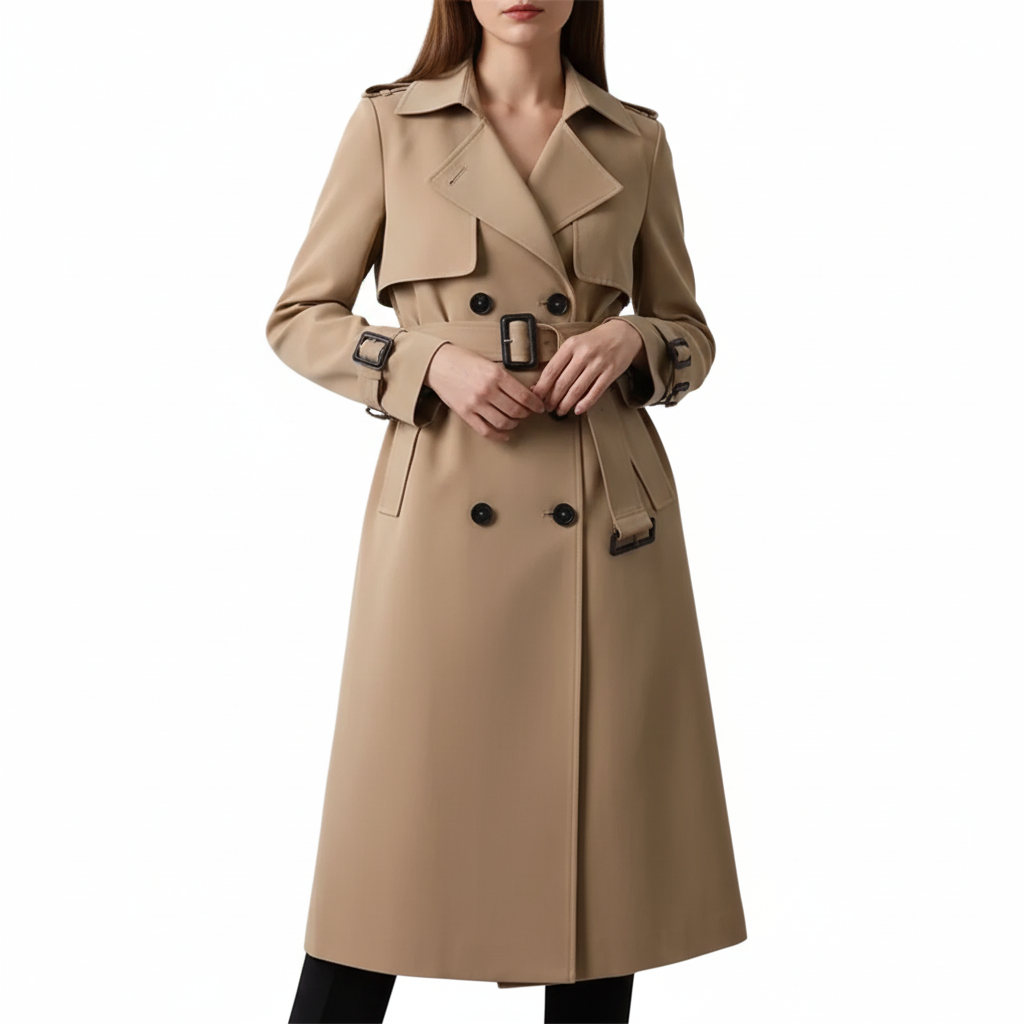 CLARISSA Long Slim Trench Coat