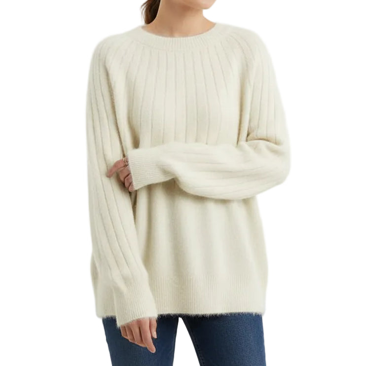 EMMA, Mock Neck Knit Pullover Cotton Acrylic