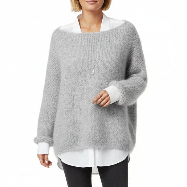 ARIA Heavy Knit O Neck Sweater