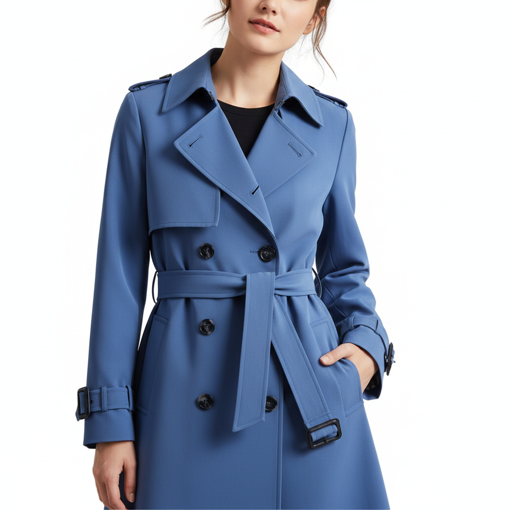 CLARISSA Long Slim Trench Coat