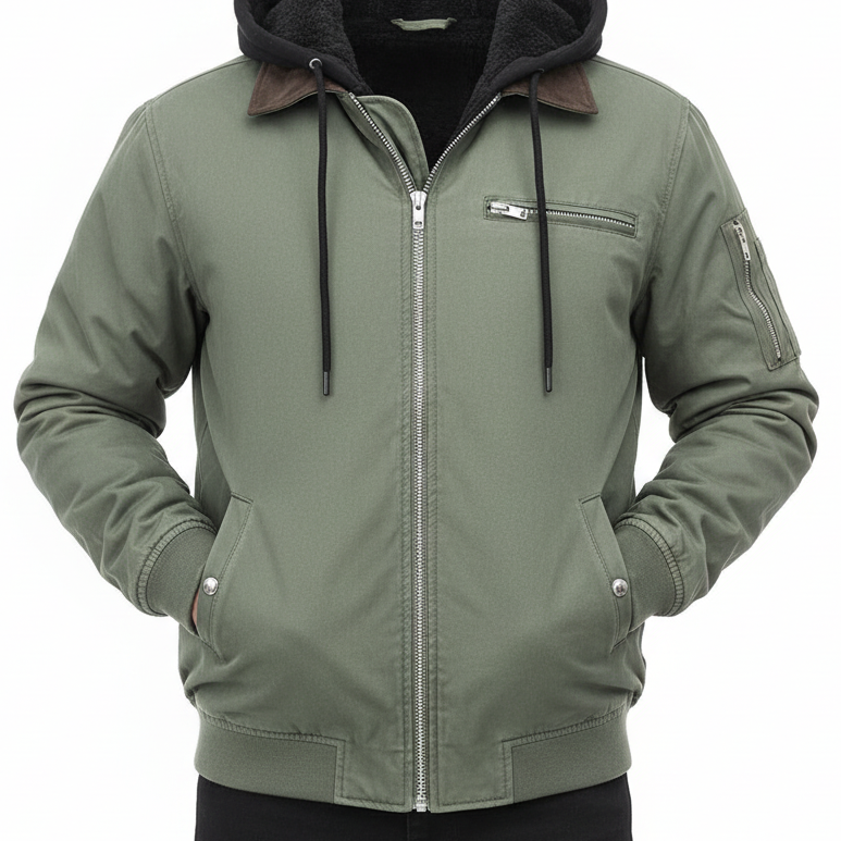 ARCHIE Cotton Blend Bomber Jacket