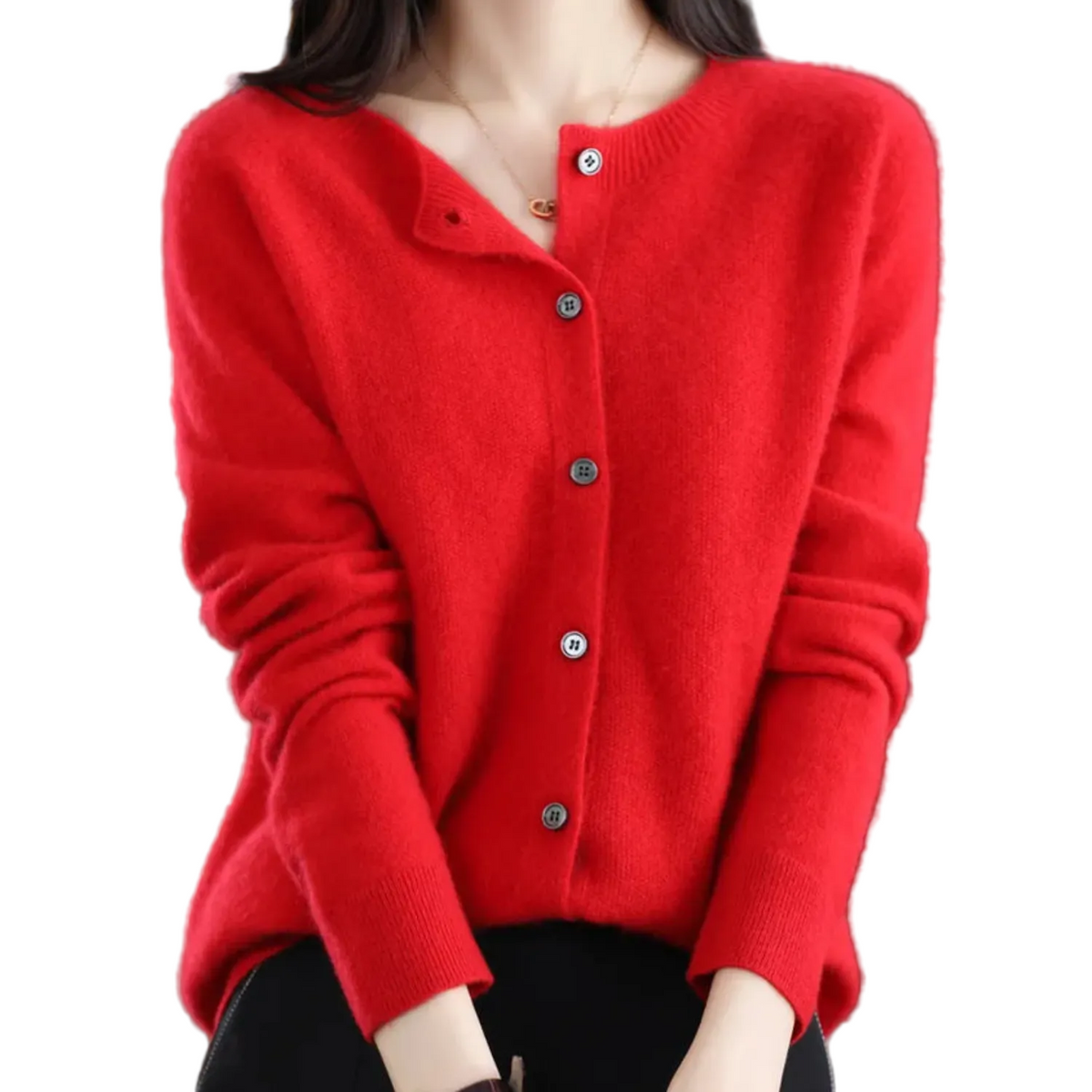 LEONIE Wool Open Knit Cardigan