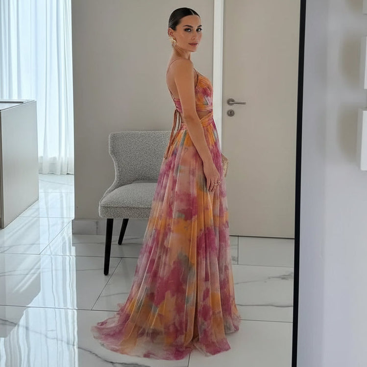 NORA Printed Sleeveless Maxi Dress