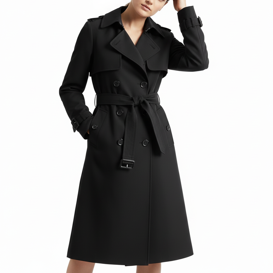 CLARISSA Long Slim Trench Coat