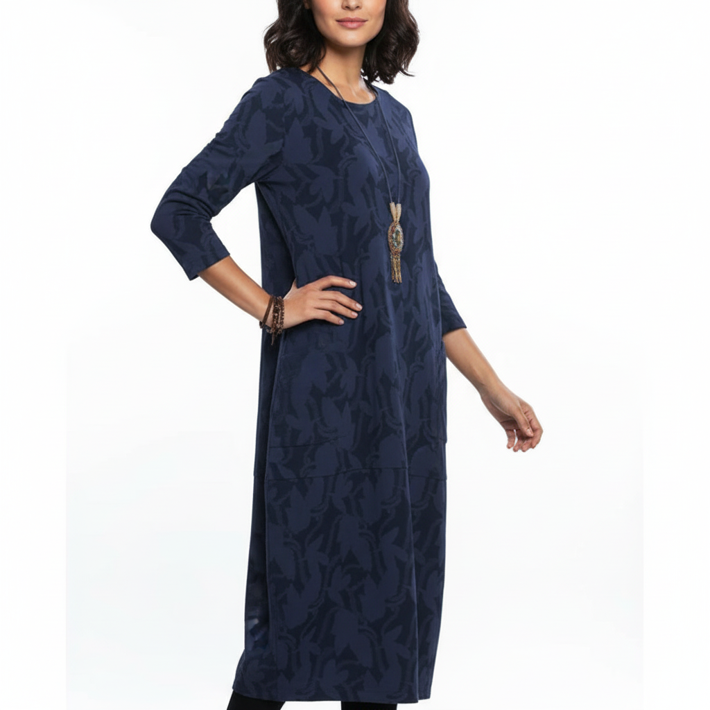 AMBRE Printed Midi Dress