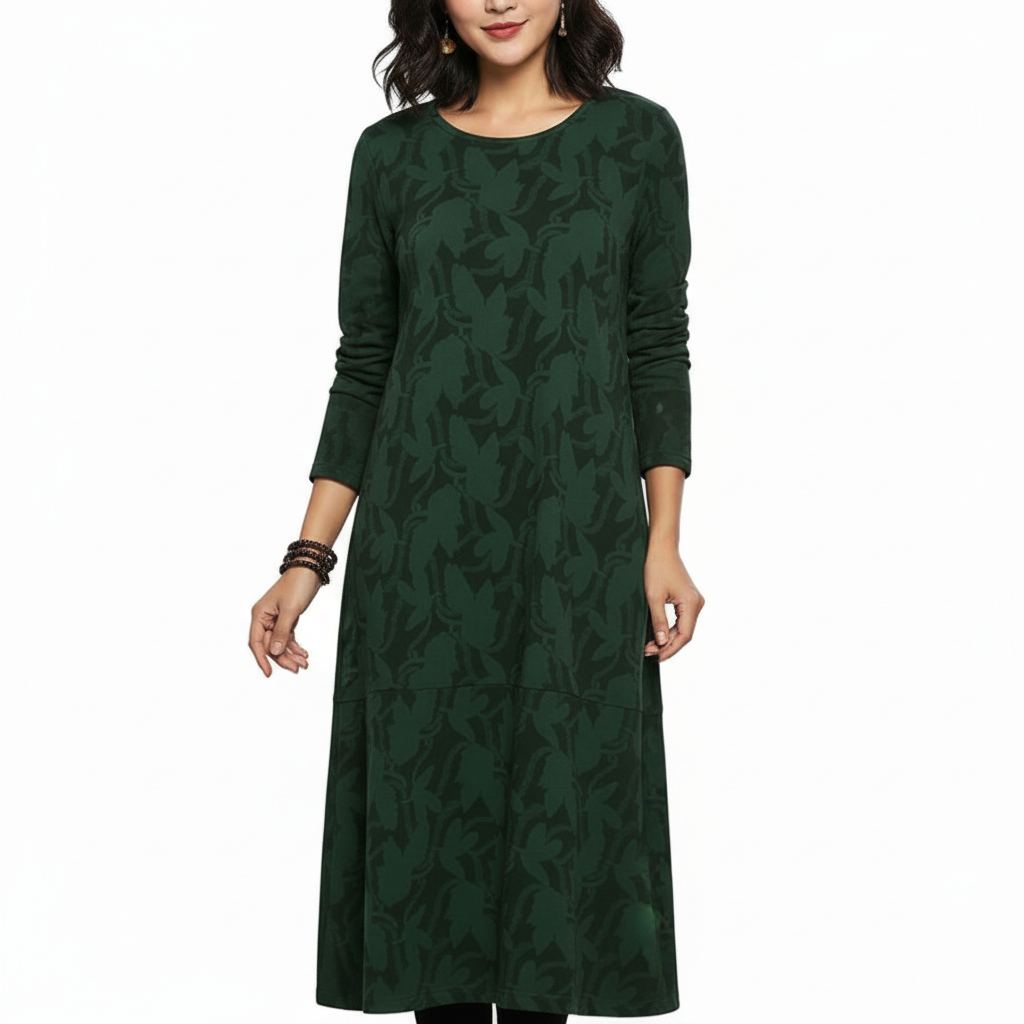 AMBRE Printed Midi Dress