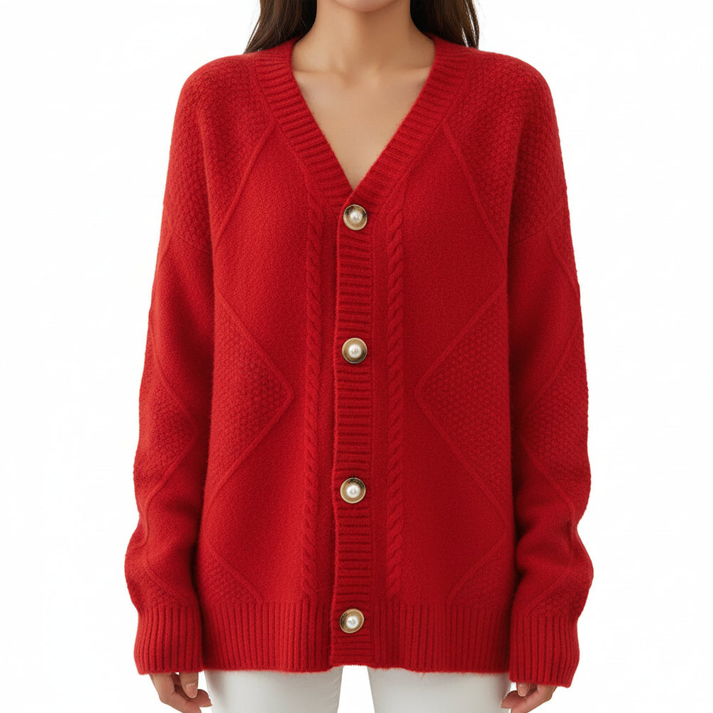 GABRIELLA Button Knit Cardigan