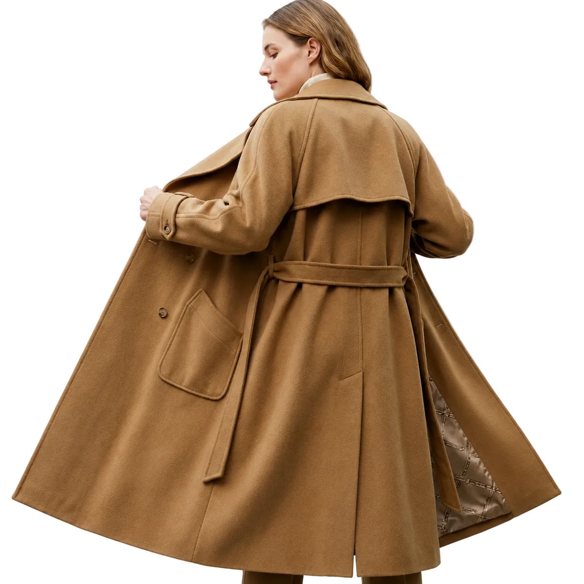 VERA Lace Up V Neck Coat