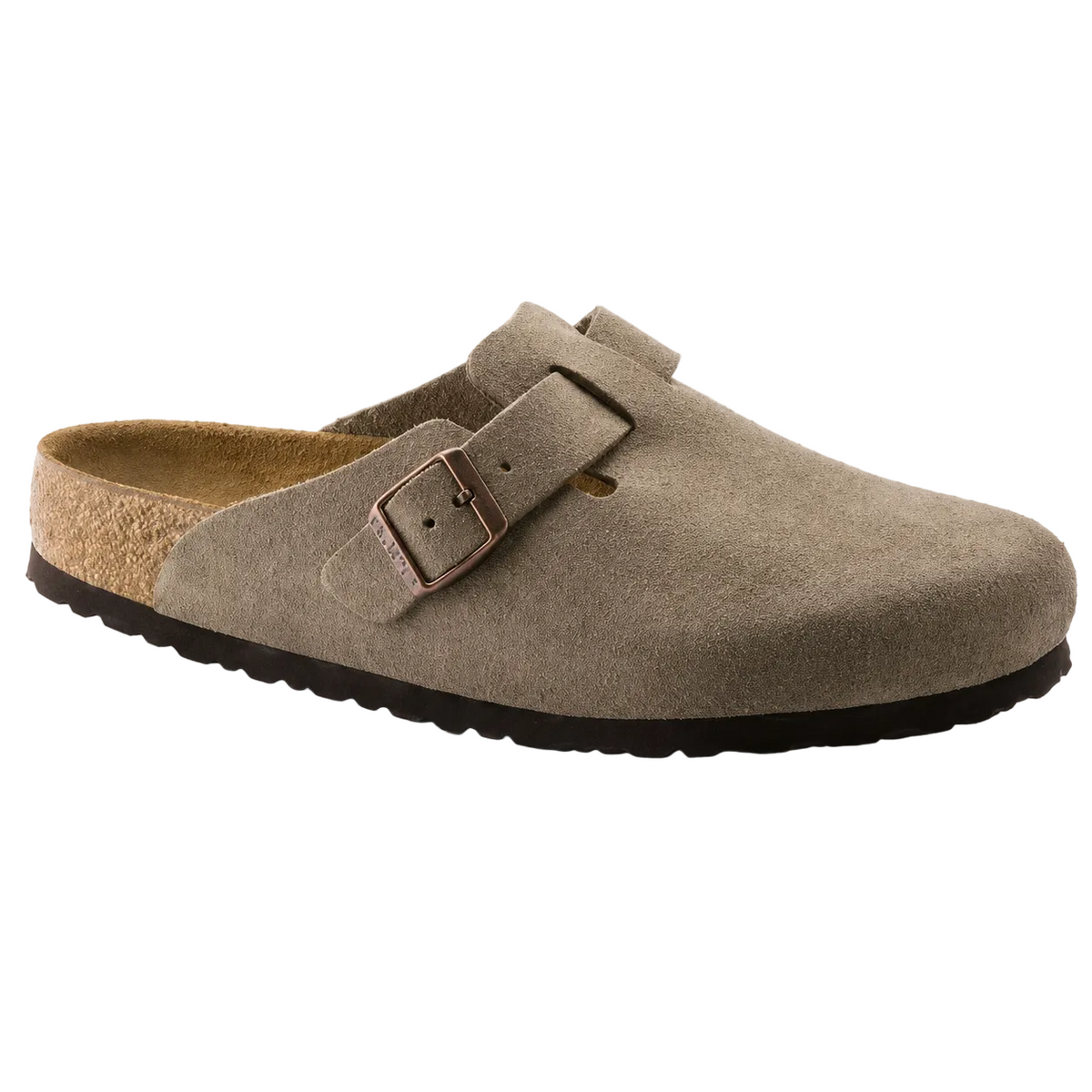 BIRK Suede Buckle Mules