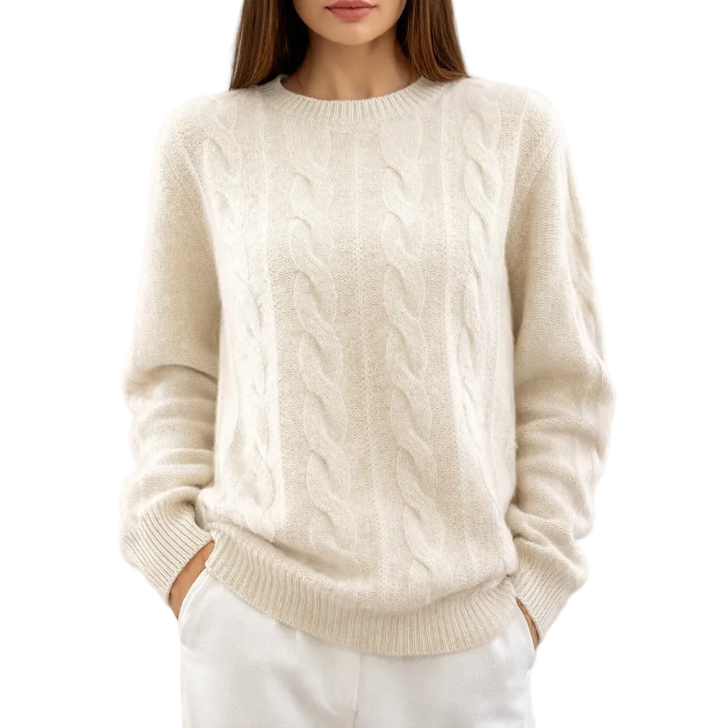 LENA Slim Fit Crew Neck Sweater