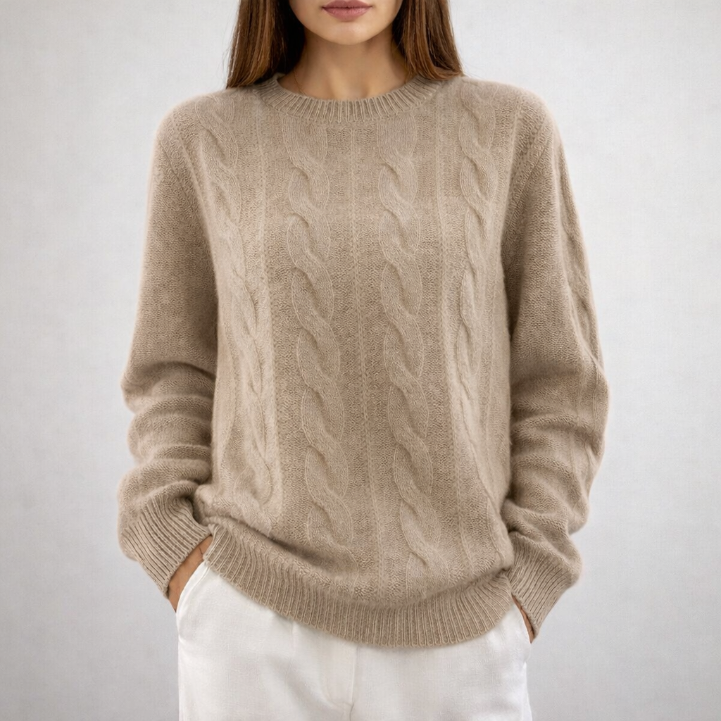 LENA Slim Fit Crew Neck Sweater