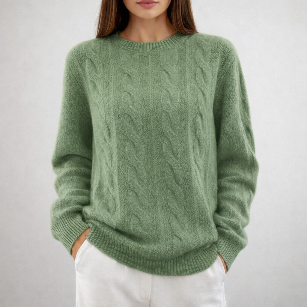 LENA Slim Fit Crew Neck Sweater