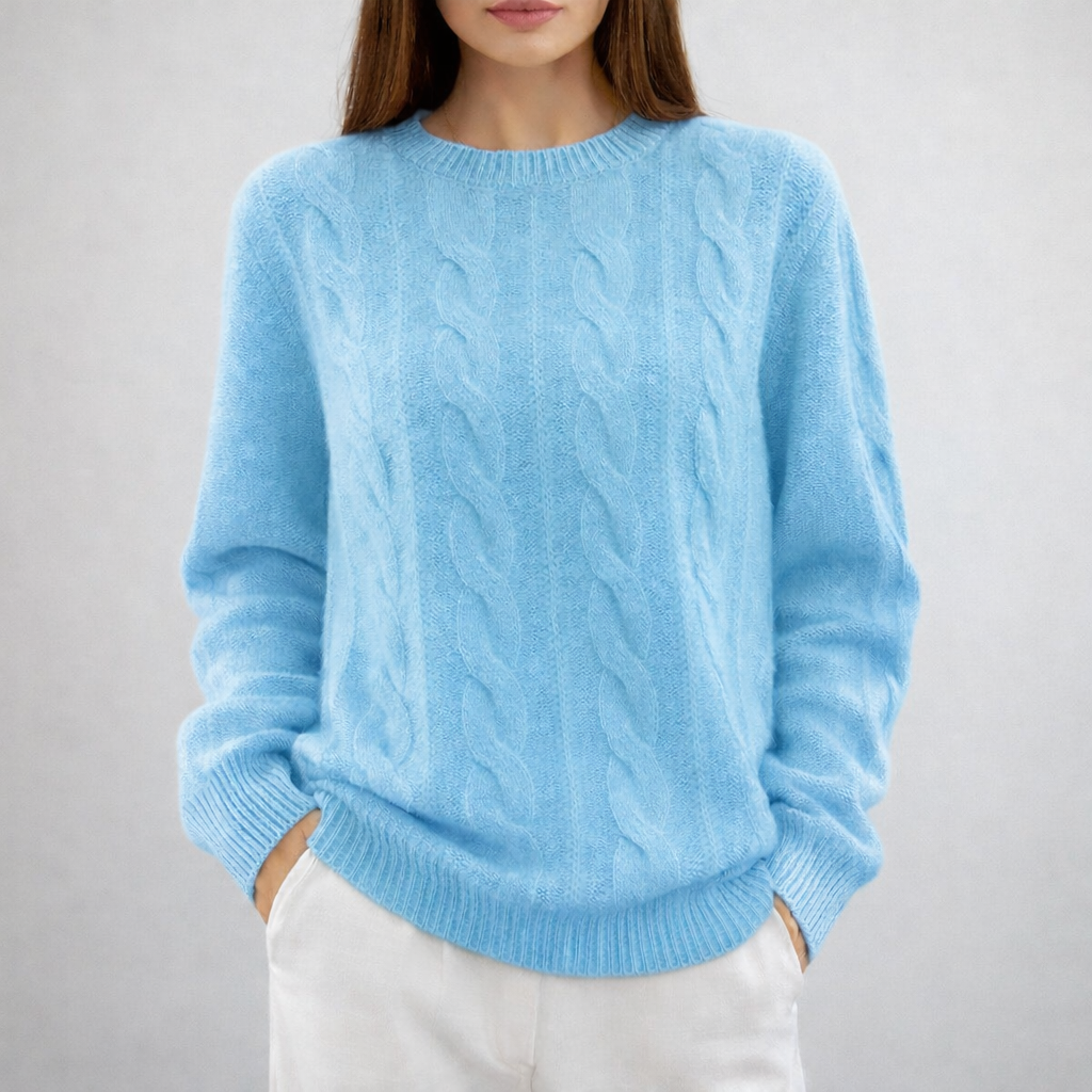 LENA Slim Fit Crew Neck Sweater