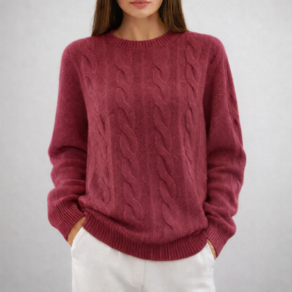 LENA Slim Fit Crew Neck Sweater