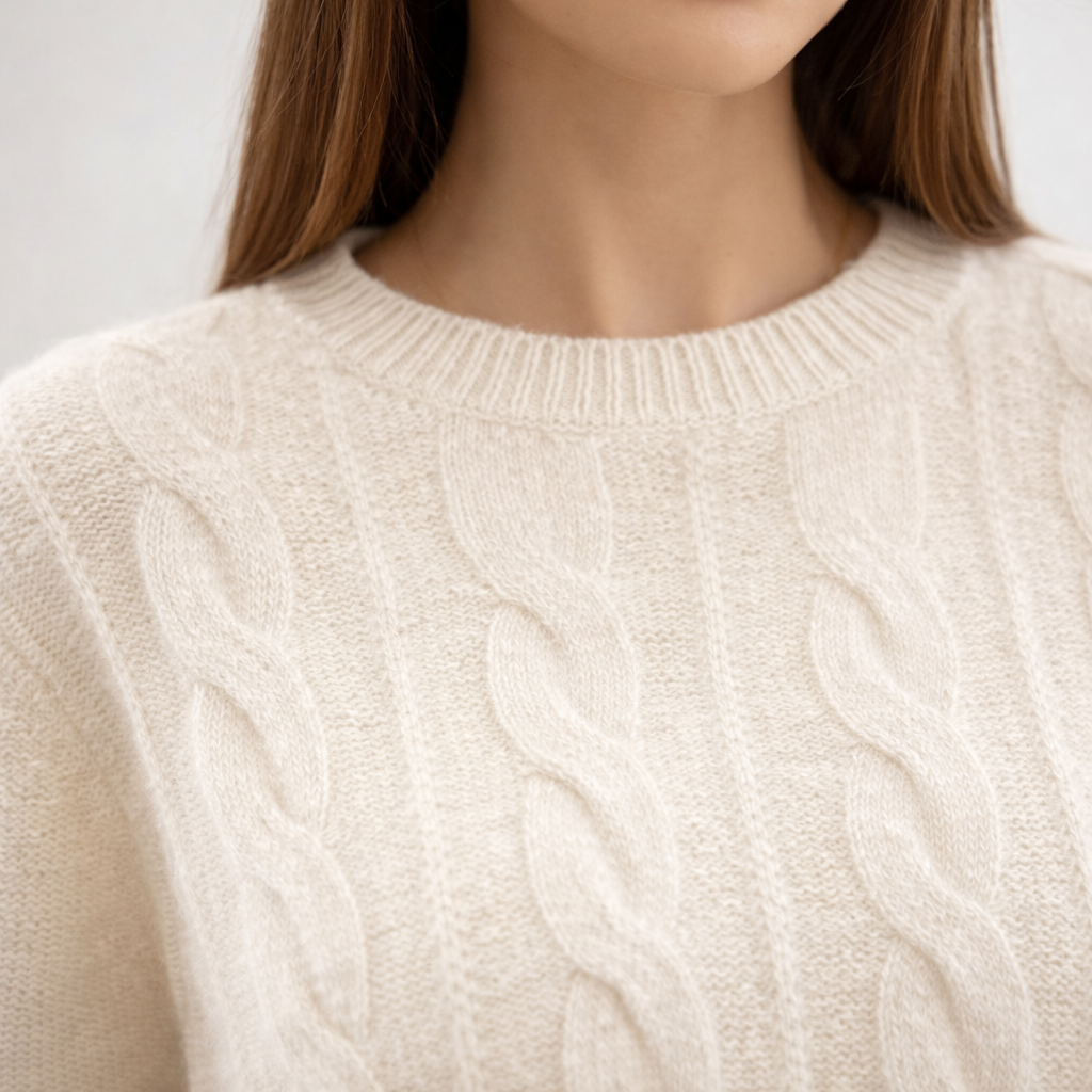 LENA Slim Fit Crew Neck Sweater