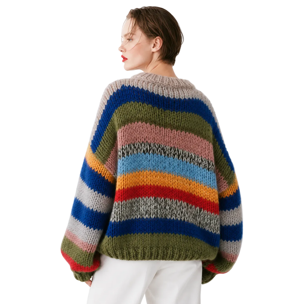 LAURA Slash Neck Knit Sweater