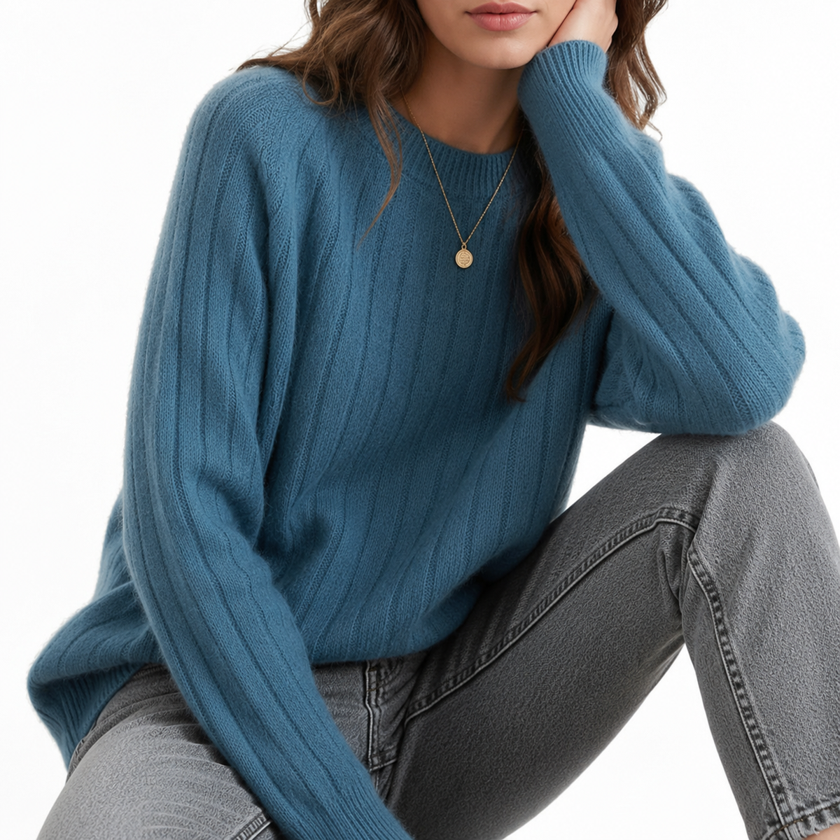 ALYSSA Cashmere Blend Knit Sweater