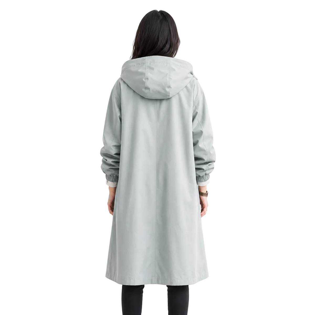 ATHENA Hooded Long Trench Coat