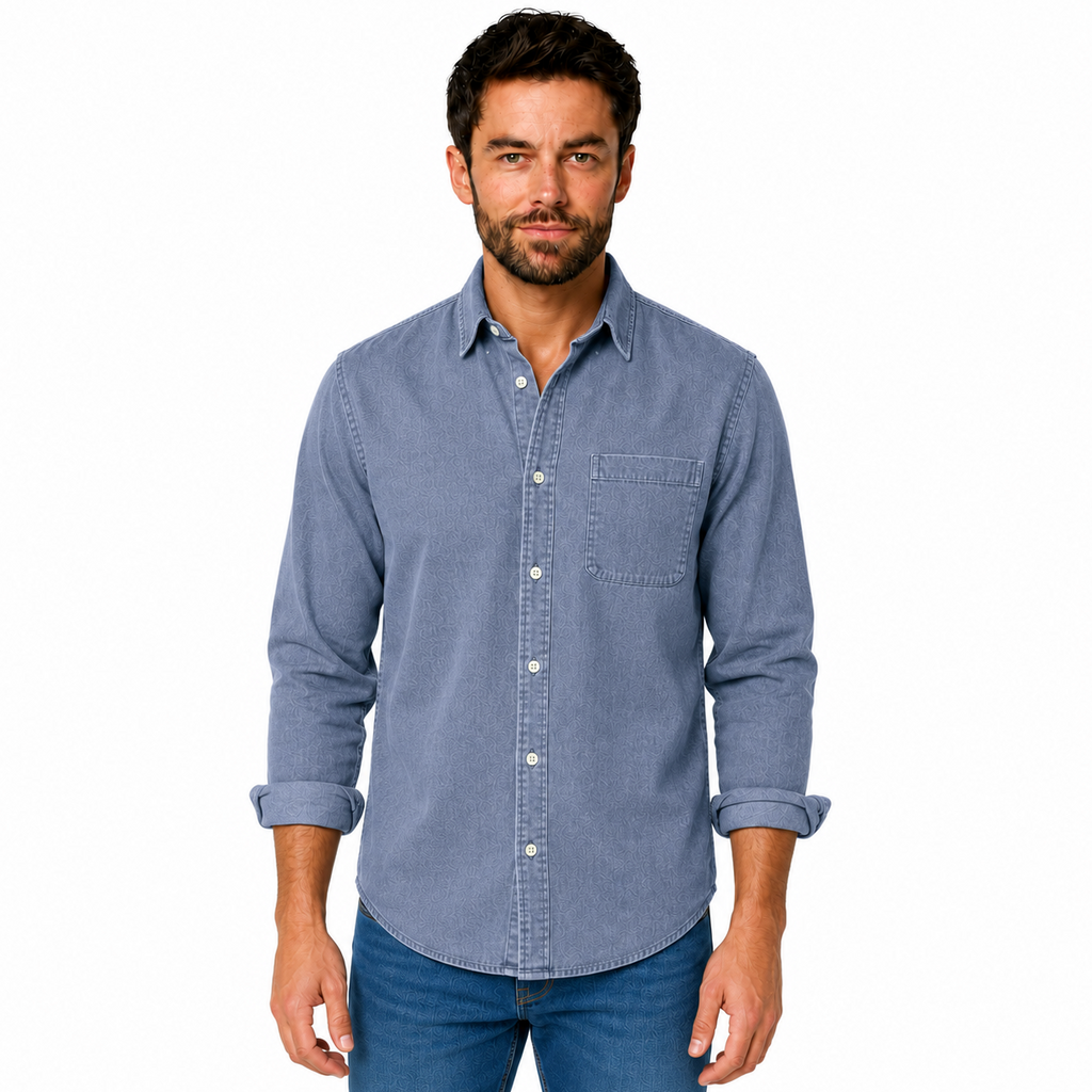 MARC Casual Cotton Spread Collar Shirt