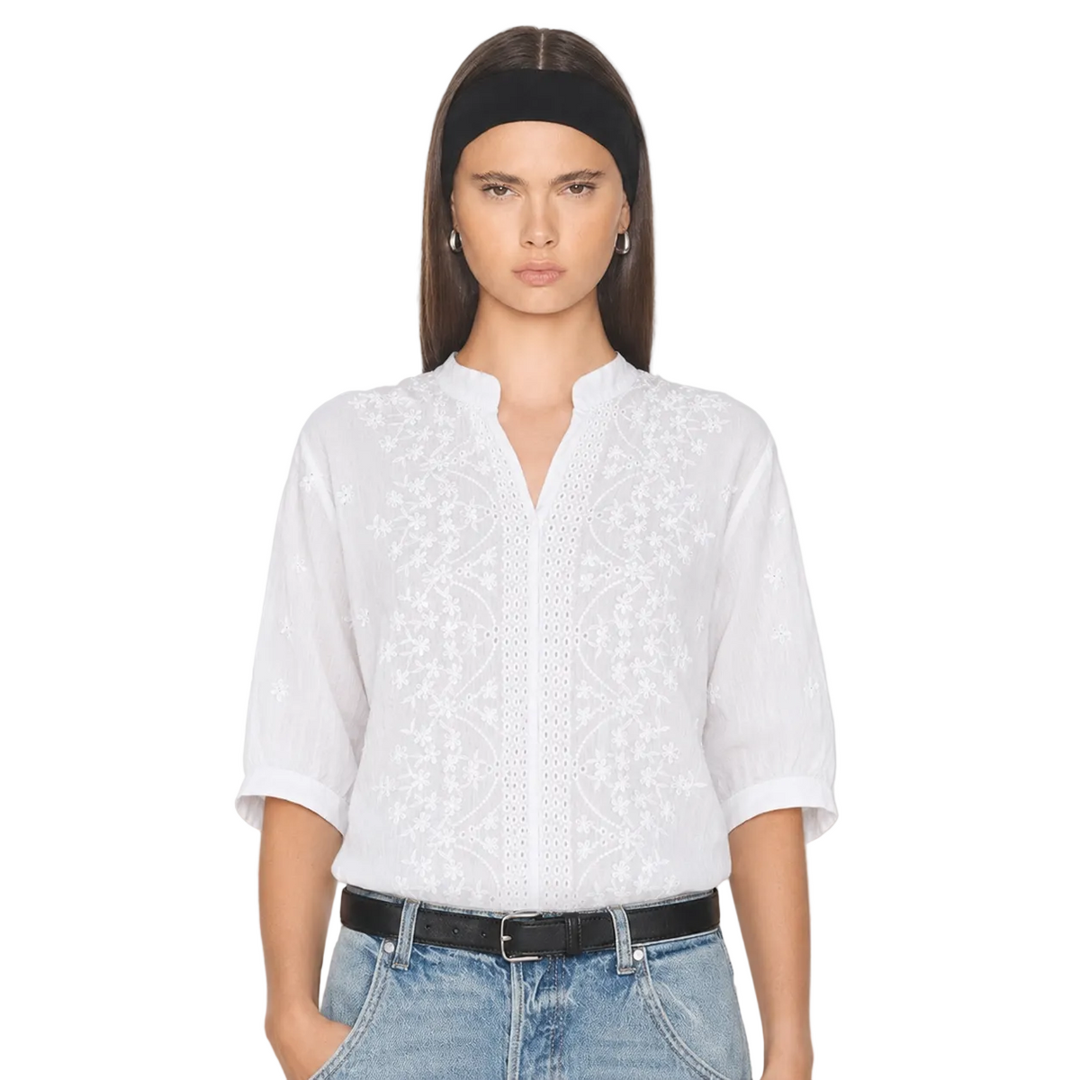 LOUISE Lace V Neck Blouse