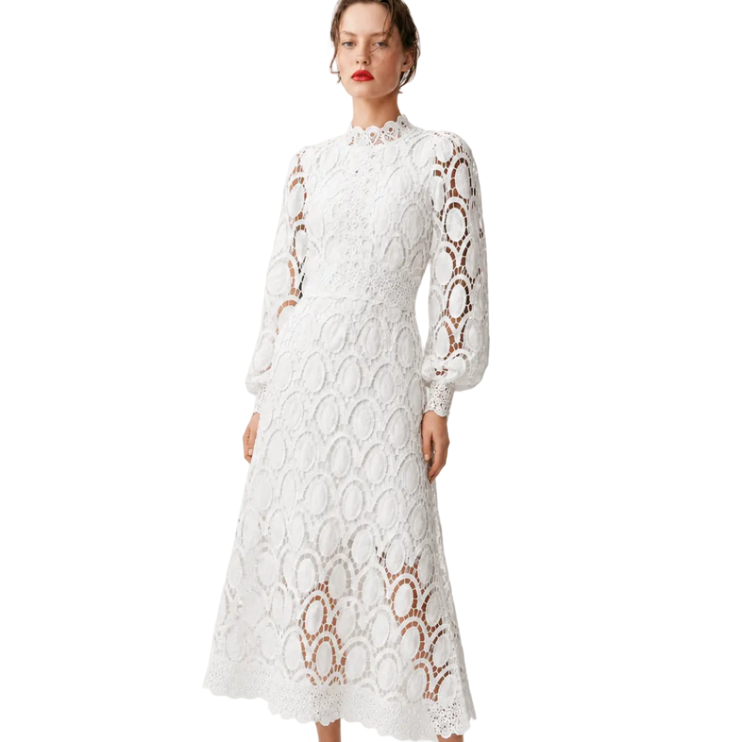 GRACE Hollow Out High Neck Dress