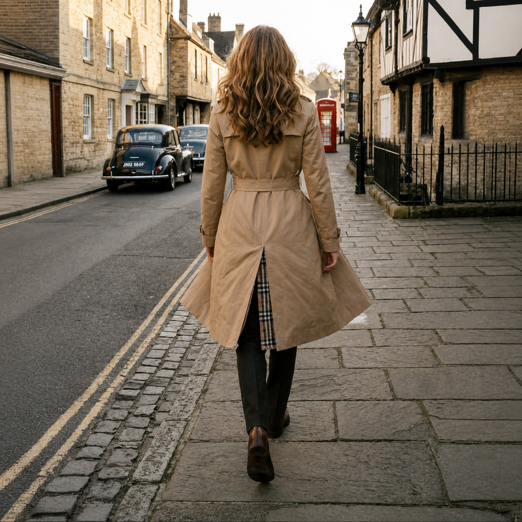 CLARISSA Long Slim Trench Coat