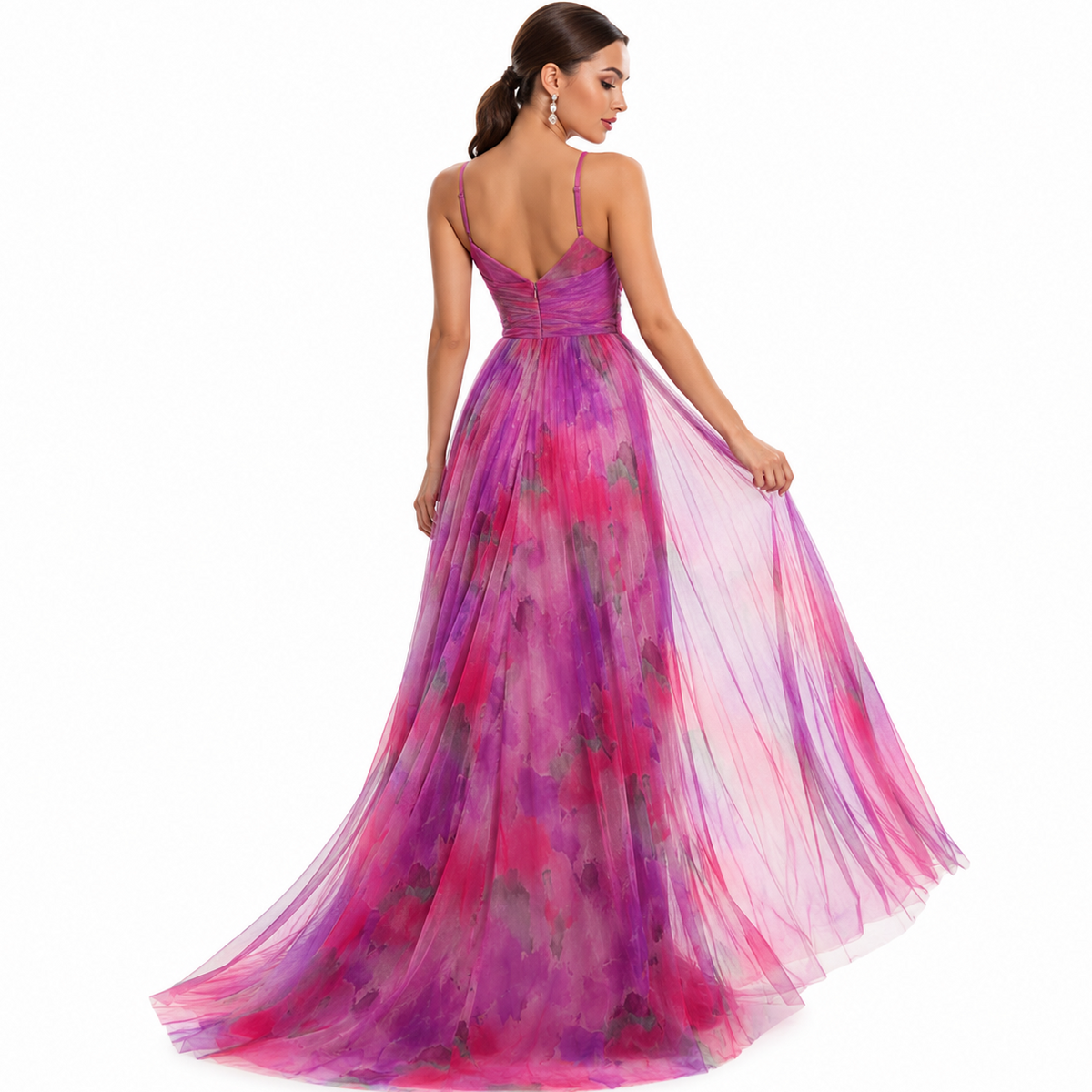 NORA Printed Sleeveless Maxi Dress