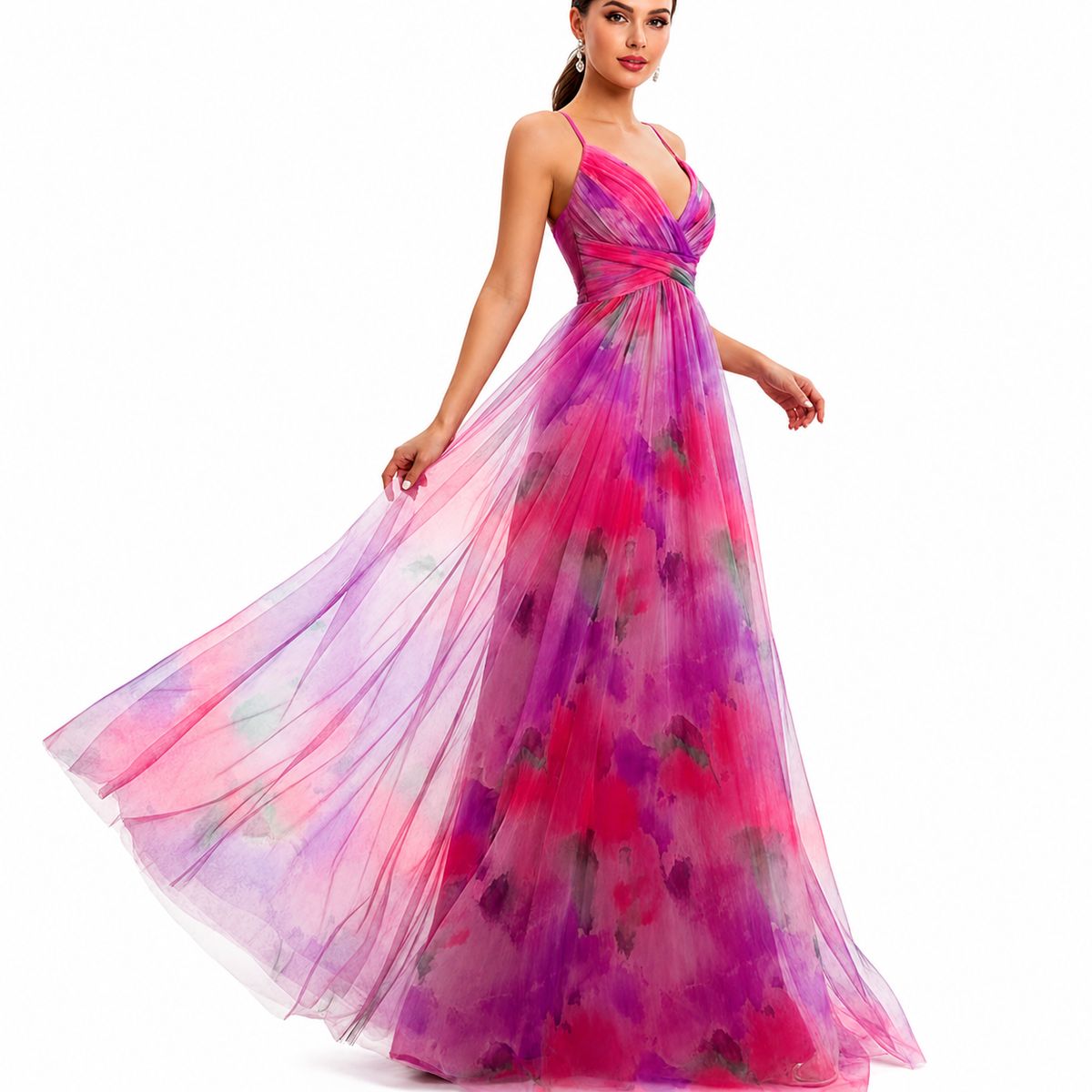 NORA Printed Sleeveless Maxi Dress