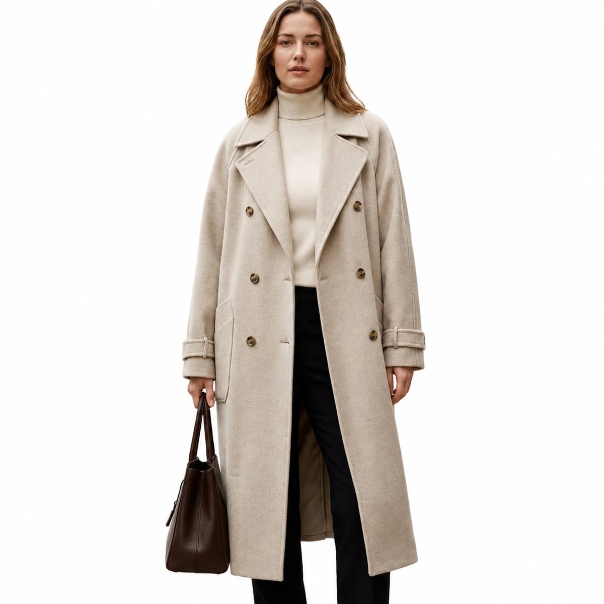 VERA Lace Up V Neck Coat