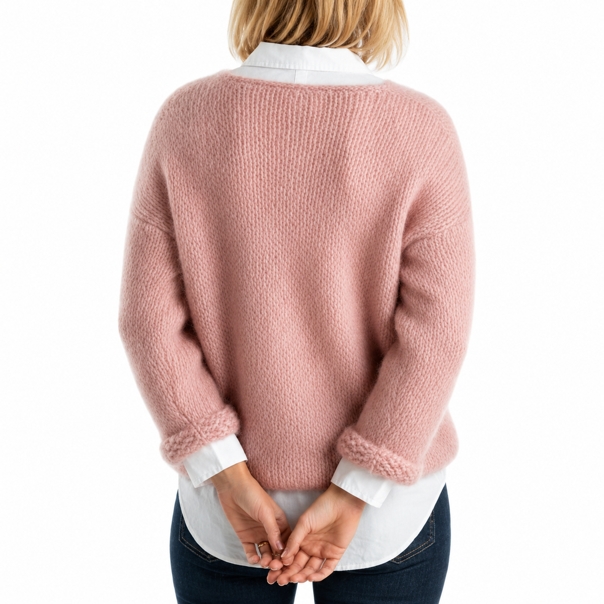 ARIA Heavy Knit O Neck Sweater