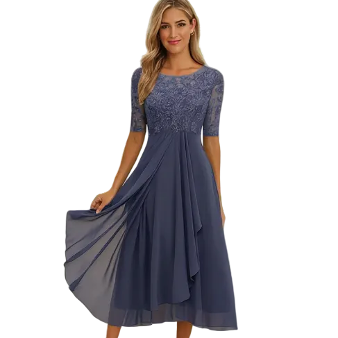 LILIA Printed Midi Dress