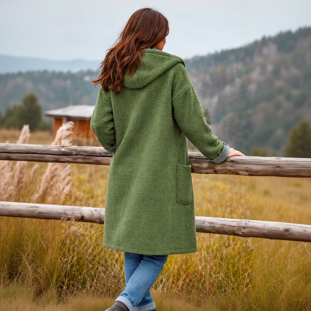 CLARA Single Breasted Polyester Coat