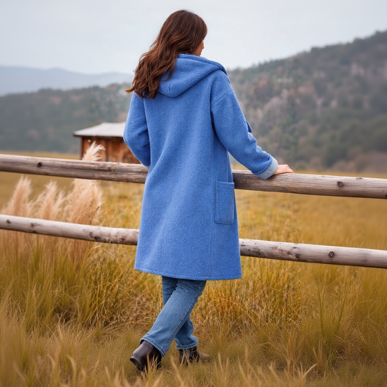 CLARA Single Breasted Polyester Coat