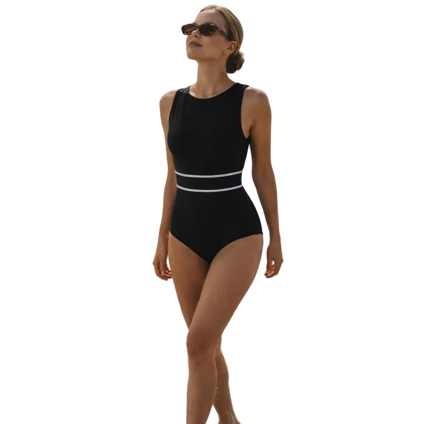 MAYA Solid One Piece Swimsuit