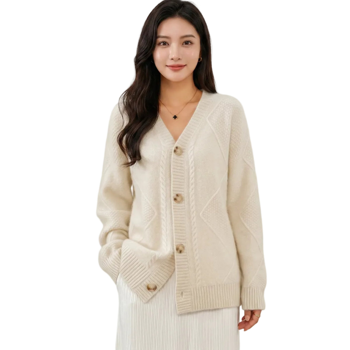 GABRIELLA Button Knit Cardigan