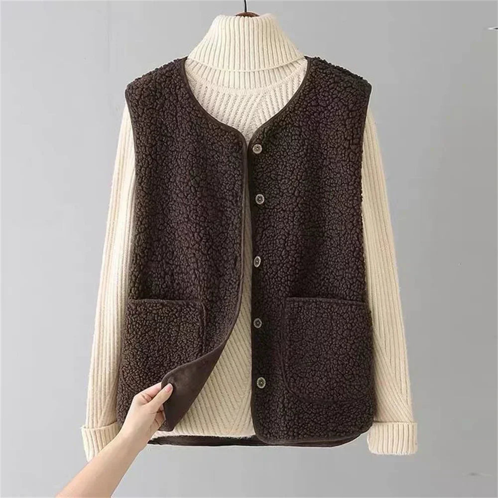 ISLA Sleeveless Wool Vest Coat