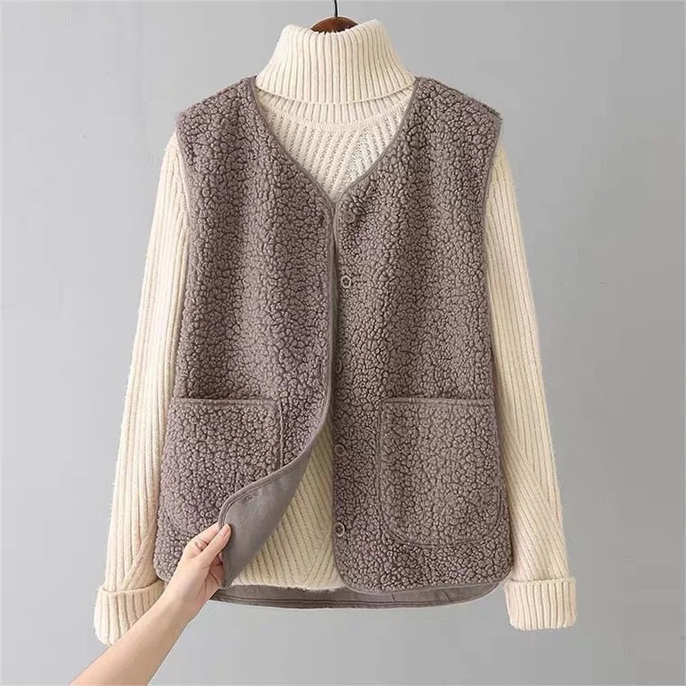 ISLA Sleeveless Wool Vest Coat