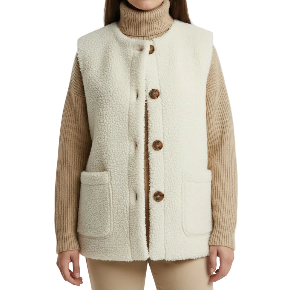 ISLA Sleeveless Wool Vest Coat