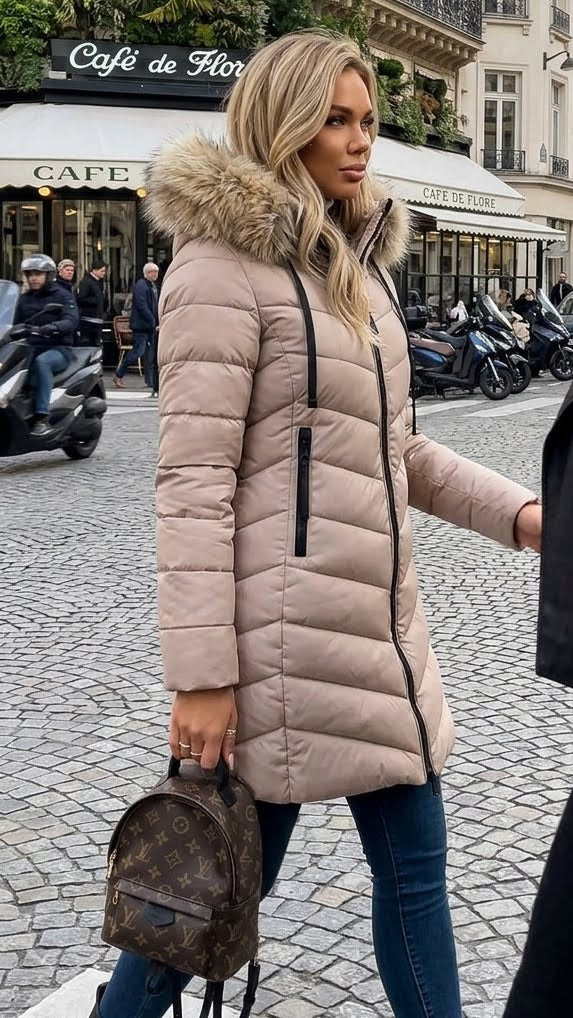 SOPHIE Hooded Padded Zipper Coat