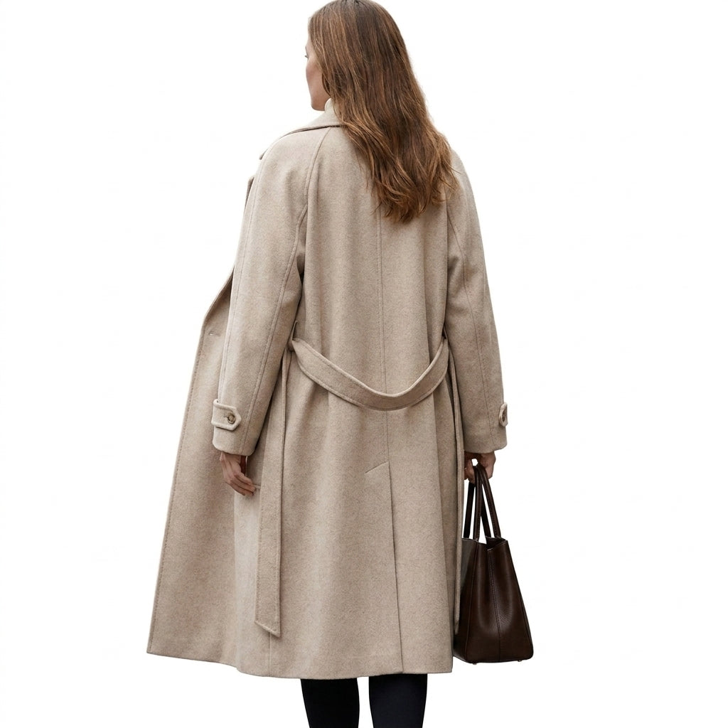 VERA Lace Up V Neck Coat