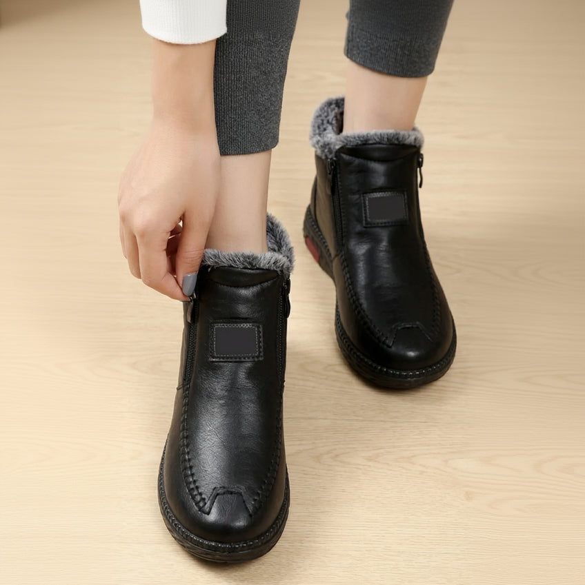 CHELSY Mid Calf Zip Boots