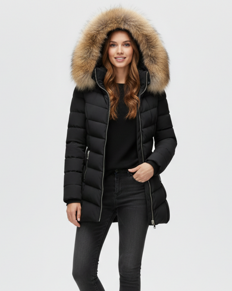 SOPHIE Hooded Padded Zipper Coat
