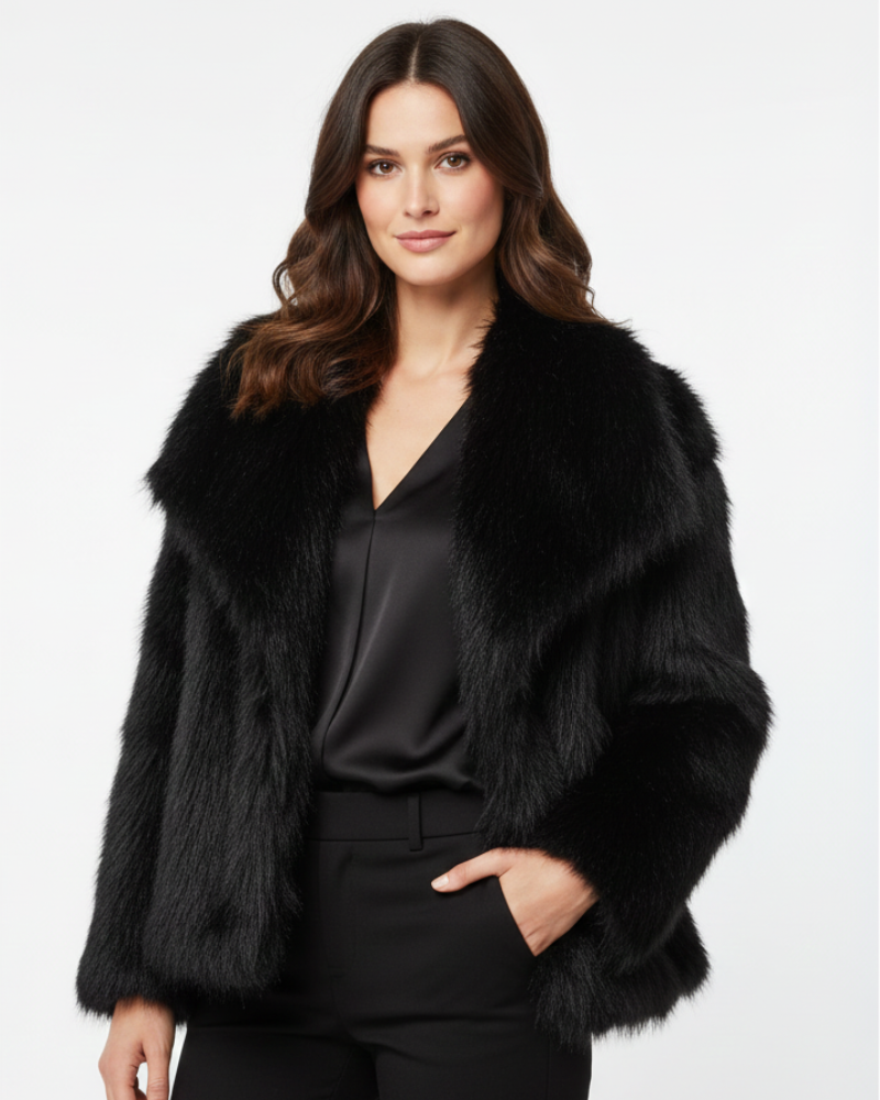 AMELIA Faux Fur Zipper Jacket