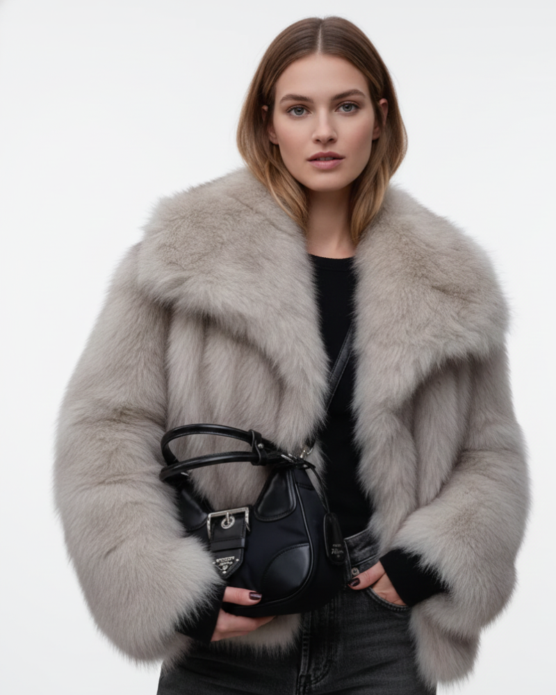 AMELIA Faux Fur Zipper Jacket