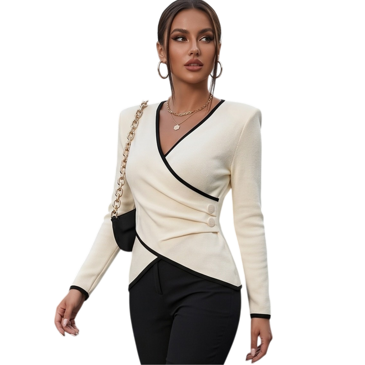 EMILIE V Neck Casual Top