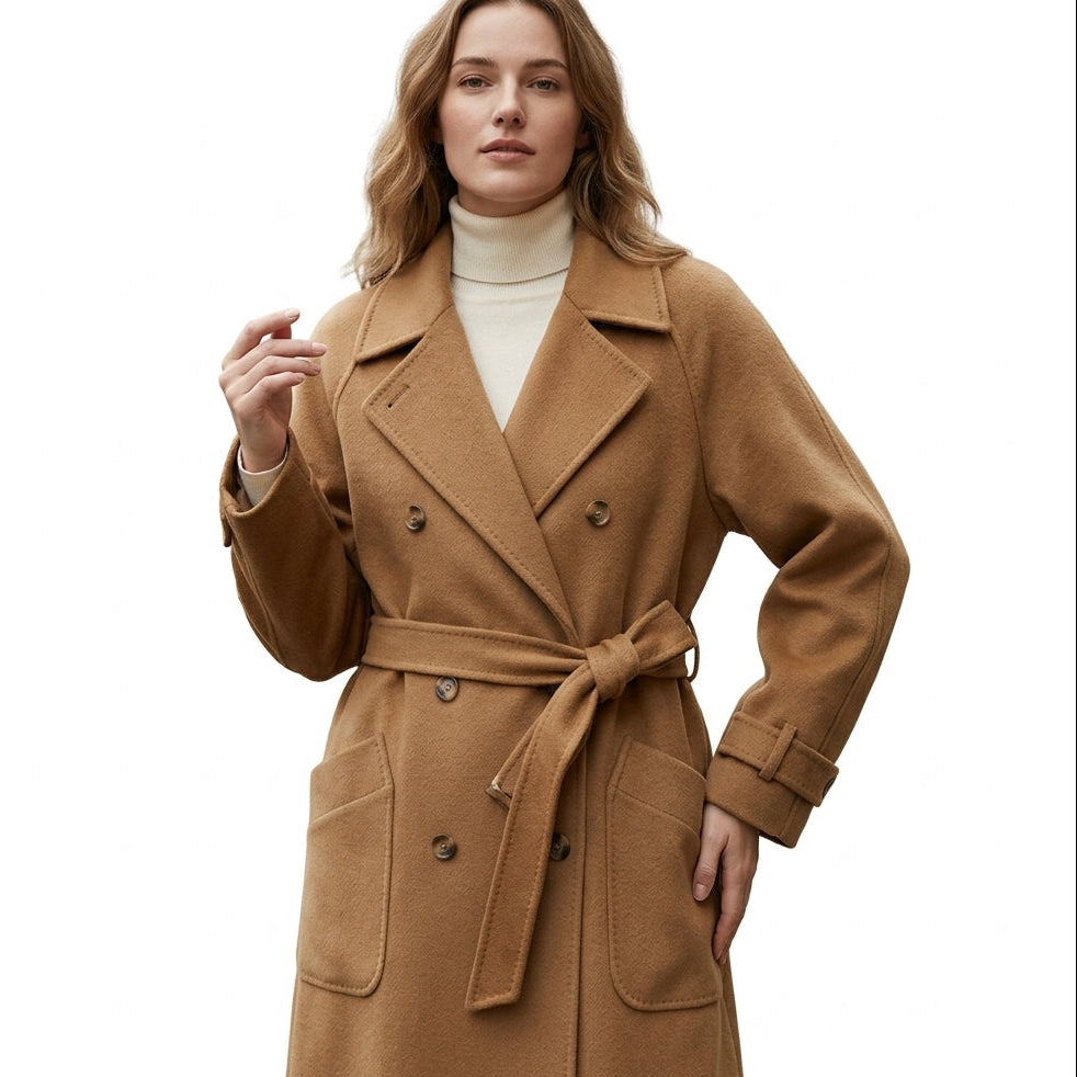 VERA Lace Up V Neck Coat