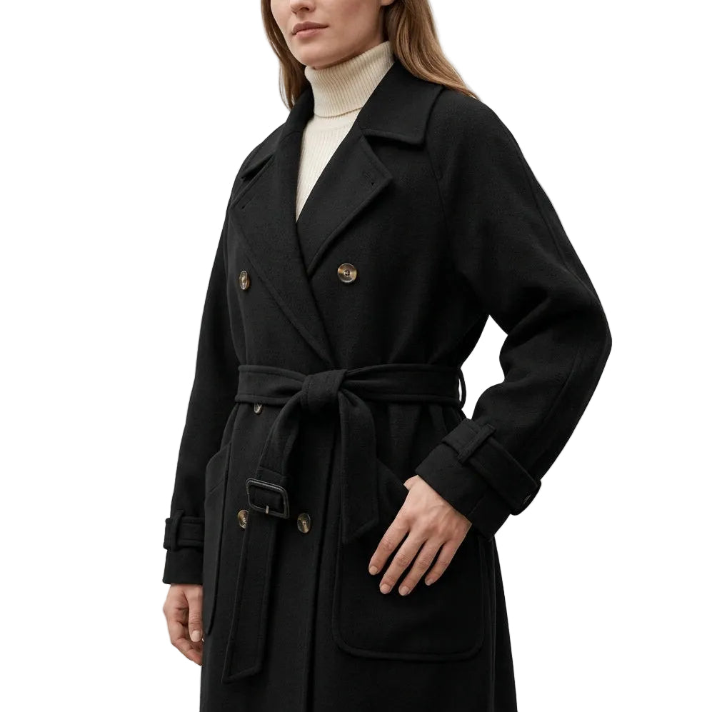 VERA Lace Up V Neck Coat