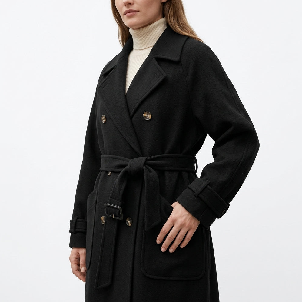 VERA Lace Up V Neck Coat