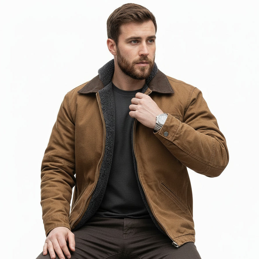 ARCHIE Cotton Blend Bomber Jacket